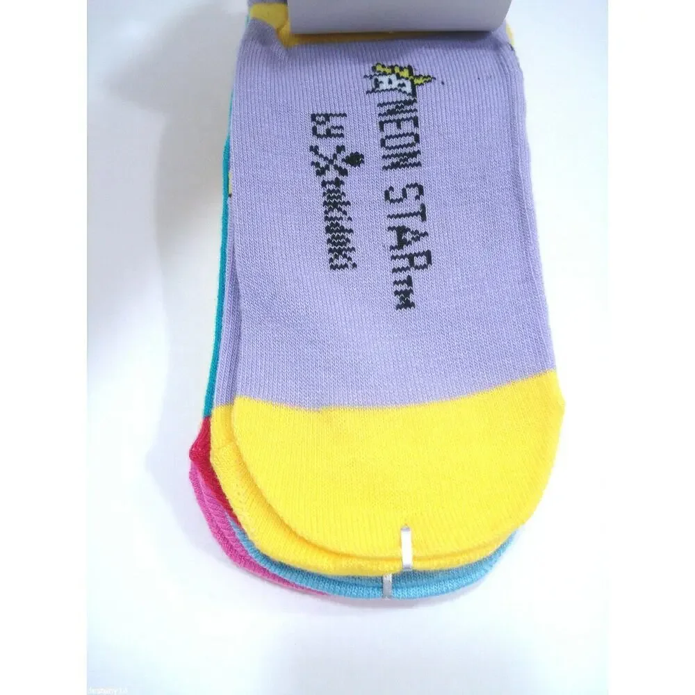 Neon Star Tokidoki Girls Ankle Socks 4 Pack Size 9-11 Youth Owl Colorful New